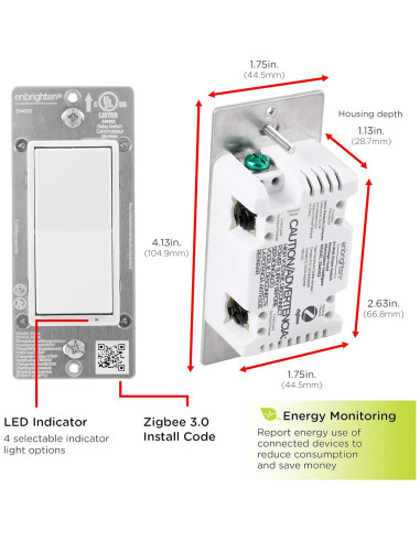 Interruptor de Luz Inteligente Enbrighten Zigbee 43078