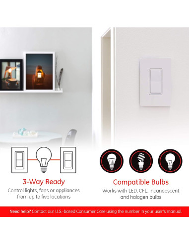 Interruptor de Luz Inteligente Enbrighten Zigbee 43078