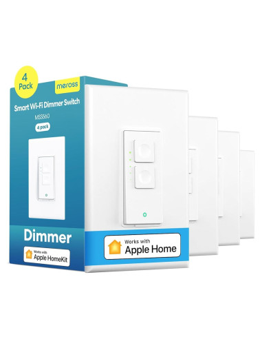Interruptor Regulador Inteligente Meross 4 Pack WiFi 2.4GHz