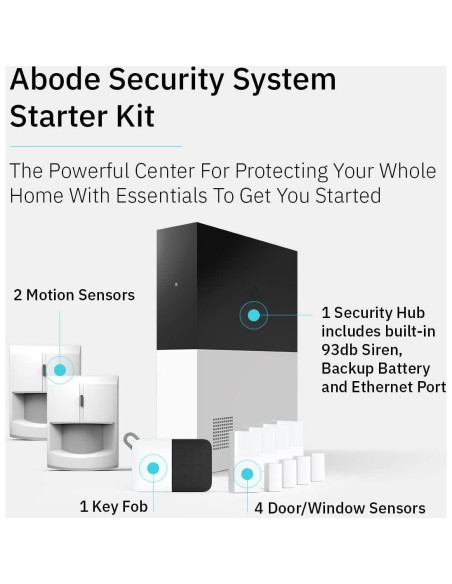 Sistema de Seguridad Inalámbrico Abode 8 Piezas - Compatible con Apple HomeKit