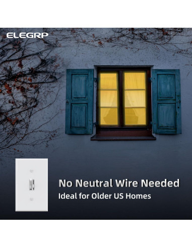 Interruptor de Atenuador Digital ELEGRP 2 Unidades Blanco