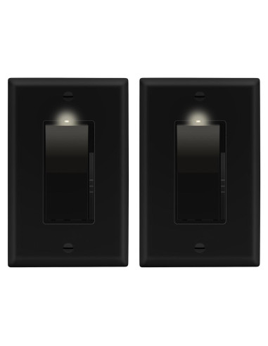 Interruptor de Atenuador LIDER 300W Negro 2 Paquete