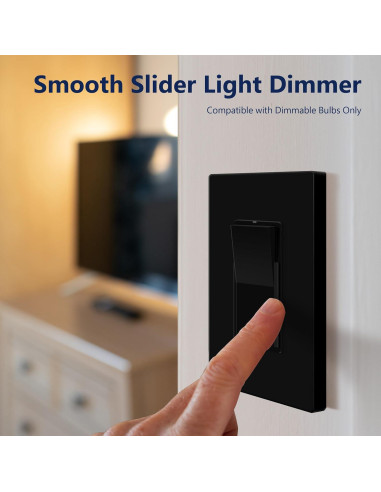 Interruptor de Atenuador LIDER 300W Negro 2 Paquete