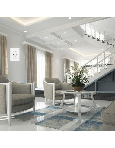 20 Placas de Pared Decorativas COAPIN258 Sin Tornillos Blanca