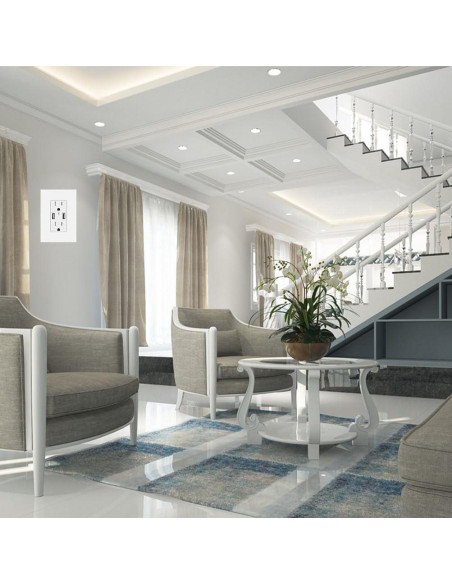 20 Placas de Pared Decorativas COAPIN258 Sin Tornillos Blanca