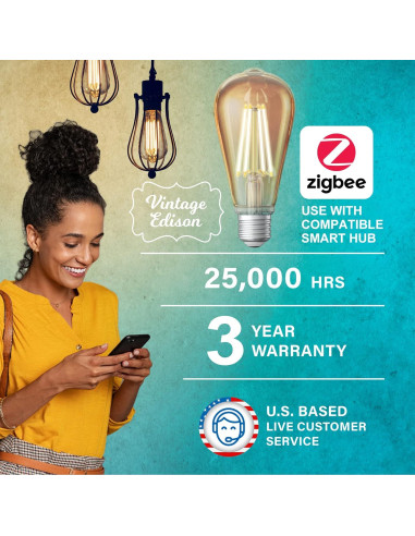 Bombilla Inteligente Sengled Zigbee ST19 2000K Dimmable 2PK