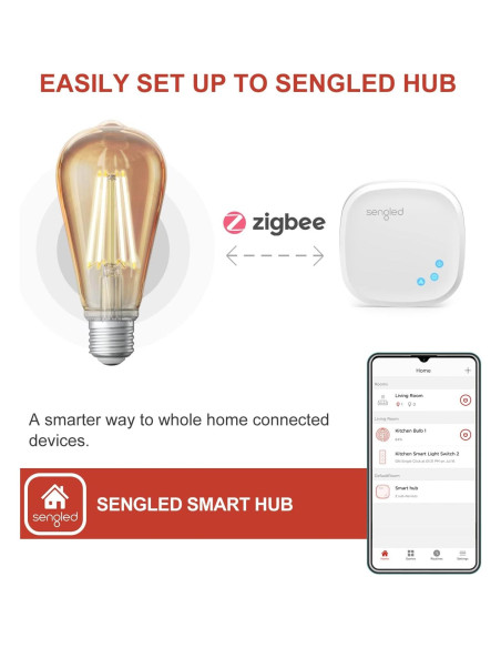 Bombilla Inteligente Sengled Zigbee ST19 2000K Dimmable 2PK
