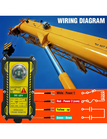 Control Remoto Inalámbrico 2 en 1 Senotoyar 12V para Grúas