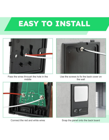 Panel de Control Abridor de Puerta de Garaje LOQJSS 12.45x7.87cm