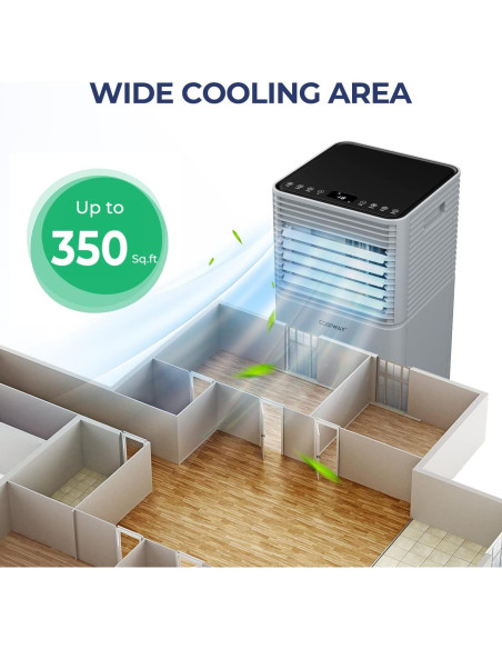 Aire Acondicionado Portátil COSTWAY 10000BTU 32.5m Gris