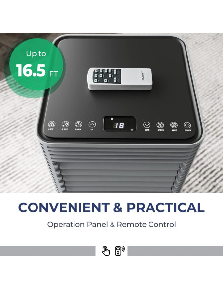 Aire Acondicionado Portátil COSTWAY 10000BTU 32.5m Gris