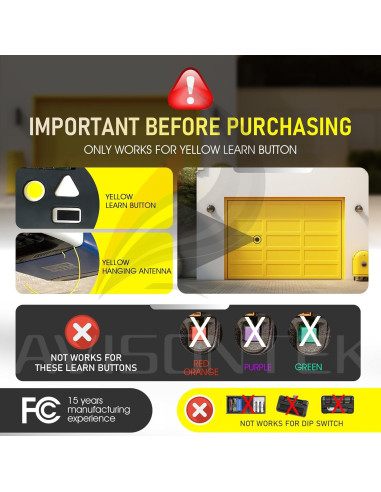 Control Remoto de Puerta de Garaje Chamberlain 950ESTD 2 Pack
