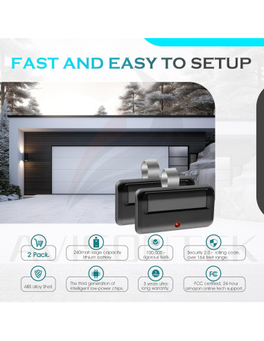 Control Remoto de Puerta de Garaje Chamberlain 950ESTD 2 Pack
