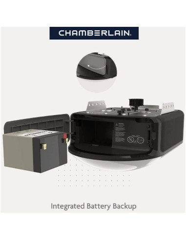 Abridor de Puerta de Garaje Inteligente Chamberlain B6753T - Control por Smartphone, Cámara y LED