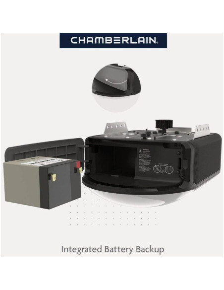 Abridor de Puerta de Garaje Inteligente Chamberlain B6753T - Control por Smartphone, Cámara y LED