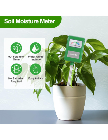 Medidor de Humedad del Suelo Naiades P410 Verde 17.8x3.8cm