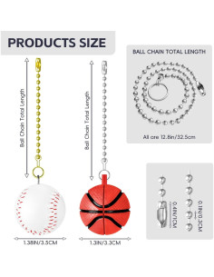 Cadenas de Tirar Decorativas SHIFANQI Baloncesto y Béisbol 30.48 cm 2