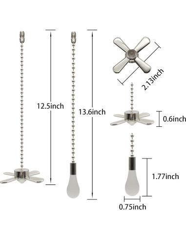Cadena de Tirar para Ventilador de Techo EIFHYT - 2 Piezas 30 cm