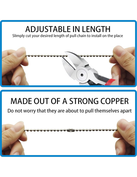 Cadena de Tirar para Ventilador de Techo EIFHYT - 2 Piezas 30 cm