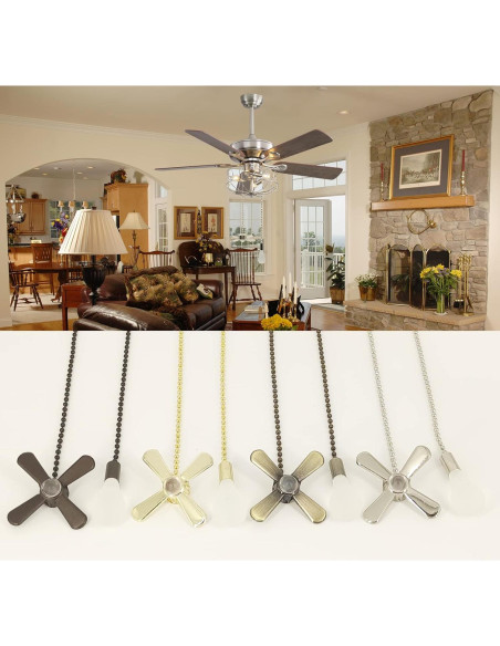 Cadena de Tirar para Ventilador de Techo EIFHYT - 2 Piezas 30 cm