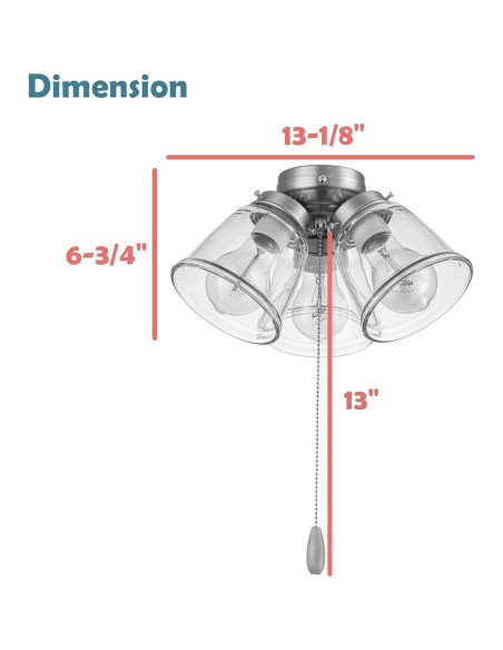 Kit de Luz para Ventilador de Techo Aspen Creative 22011-1