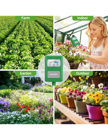 Medidor de Humedad del Suelo Naiades P410 Verde 17.8x3.8cm