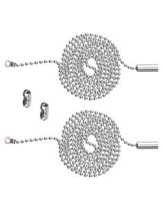 Cadenas de Tirar de Ventilador de Techo Plateadas Pxiryanlow - 2 Pcs, 1.0 m