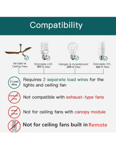 Interruptor de Ventilador de Techo Nexete 2 en 1 con Atenuador 2