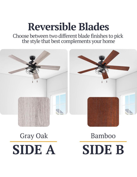 Ventilador de Techo Prominence Home Marshall 52" LED Negro Mate