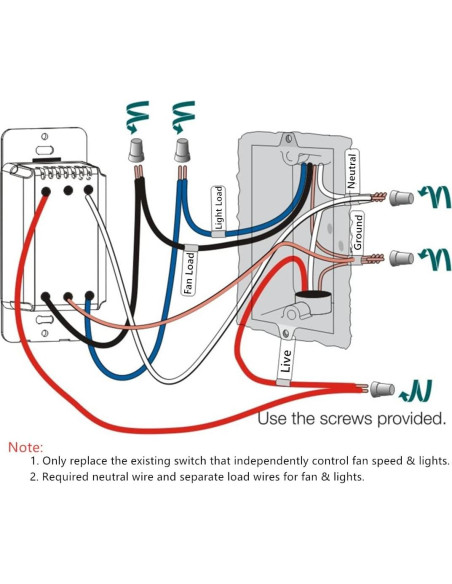 Interruptor de Ventilador de Techo Nexete 2 en 1 con Atenuador