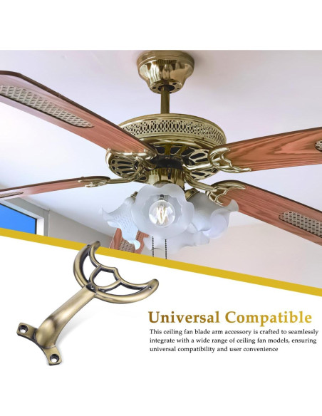 Brazo de Cuchilla de Ventilador de Techo DOITOOL 52" Café