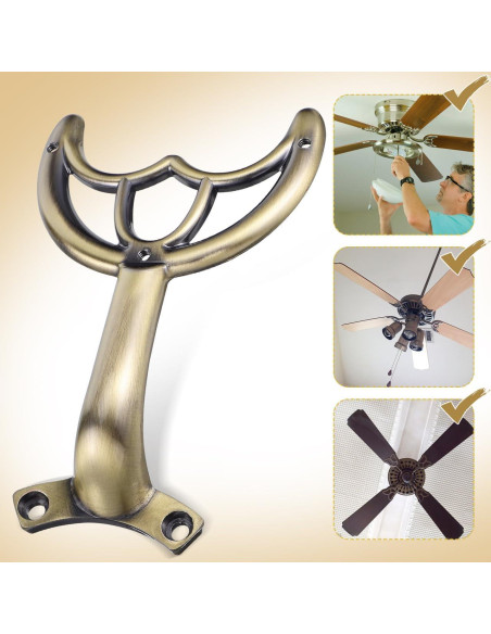 Brazo de Cuchilla de Ventilador de Techo DOITOOL 52" Café