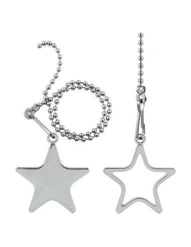 Adornos de Estrella Plateados Swiky - Cadenas de Tirar 2x35cm