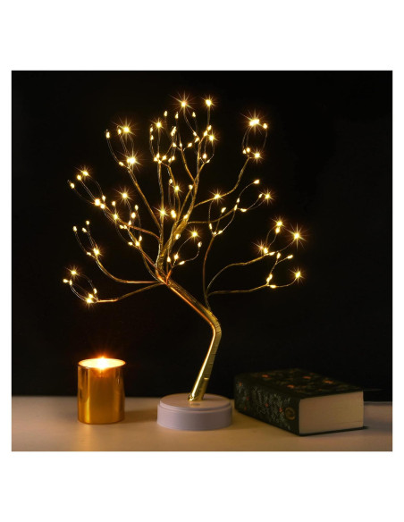 Lámpara de Árbol de Hadas ALFANITE 50.8 cm 108 LED Dorada