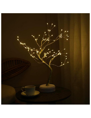 Lámpara de Árbol de Hadas ALFANITE 50.8 cm 108 LED Dorada