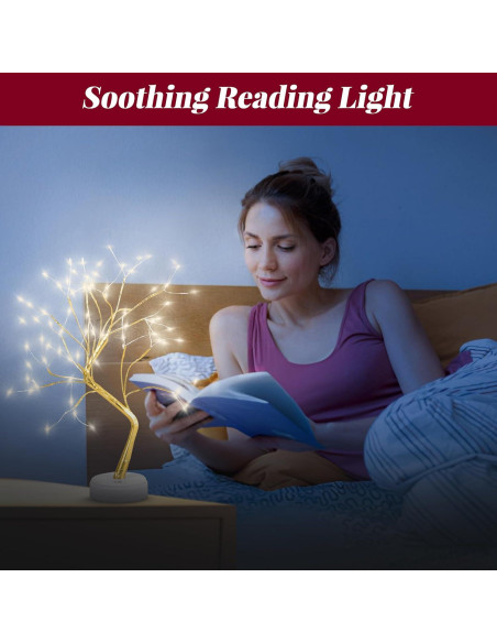 Lámpara de Árbol de Hadas ALFANITE 50.8 cm 108 LED Dorada