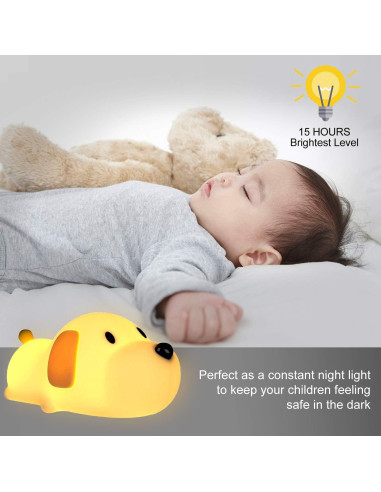 Luz Nocturna Táctil Perrito LED S NMT 16cm 2700K-6500K