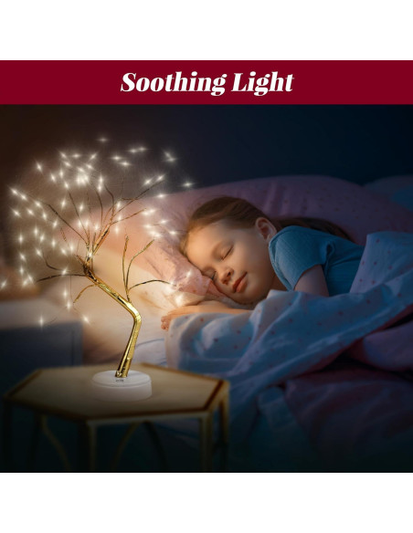 Lámpara de Árbol de Hadas ALFANITE 50.8 cm 108 LED Dorada