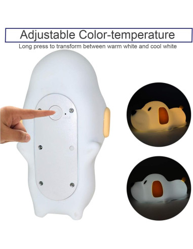 Luz Nocturna Táctil Perrito LED S NMT 16cm 2700K-6500K