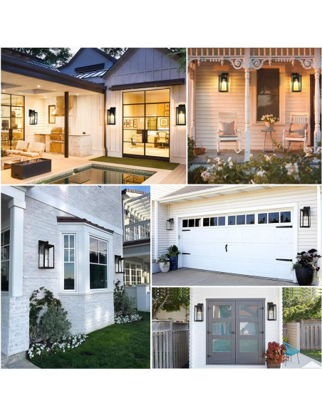 Lámpara de Pared Exterior SHINE HAI con Sensor Dusk to Dawn