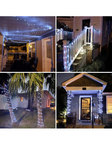 Luces de Cadena Solares JMEXSUSS 2 Paquetes 100 LED 10M