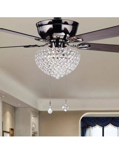 2 Cadenas de Tirar para Ventilador de Techo Dotlite 30cm Plata