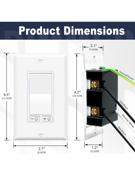 Interruptor Regulador de Luz Greencycle 2 Pack 300W LED/CFL
