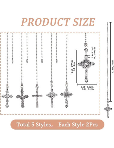 Cadena de Tirar para Ventilador de Techo CRASPIRE 32 cm 10Pcs