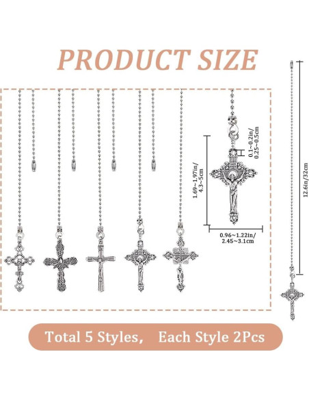 Cadena de Tirar para Ventilador de Techo CRASPIRE 32 cm 10Pcs