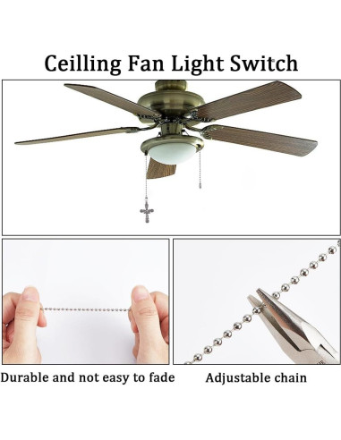 Cadena de Tirar para Ventilador de Techo CRASPIRE 32 cm 10Pcs