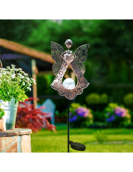 Luces Solares de Estaca Kaixoxin Ángel para Jardín 108 cm