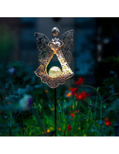 Luces Solares de Estaca Kaixoxin Ángel para Jardín 108 cm