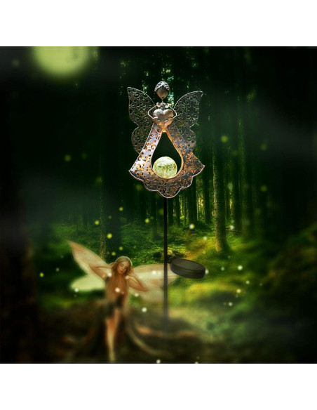 Luces Solares de Estaca Kaixoxin Ángel para Jardín 108 cm