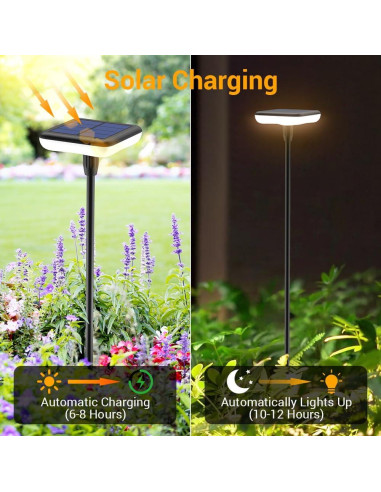 Luces Solares para Jardín Exterior Ainostone - Paquete de 4